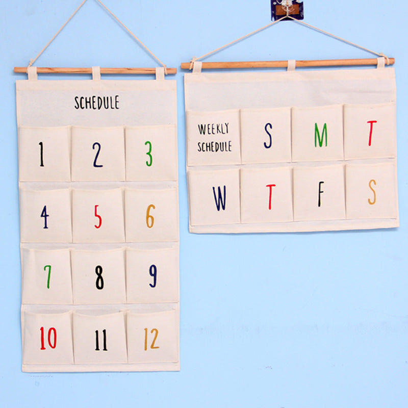 Wholesale Cotton and Linen Three-dimensional Miscellaneous Storage Hanging Bags